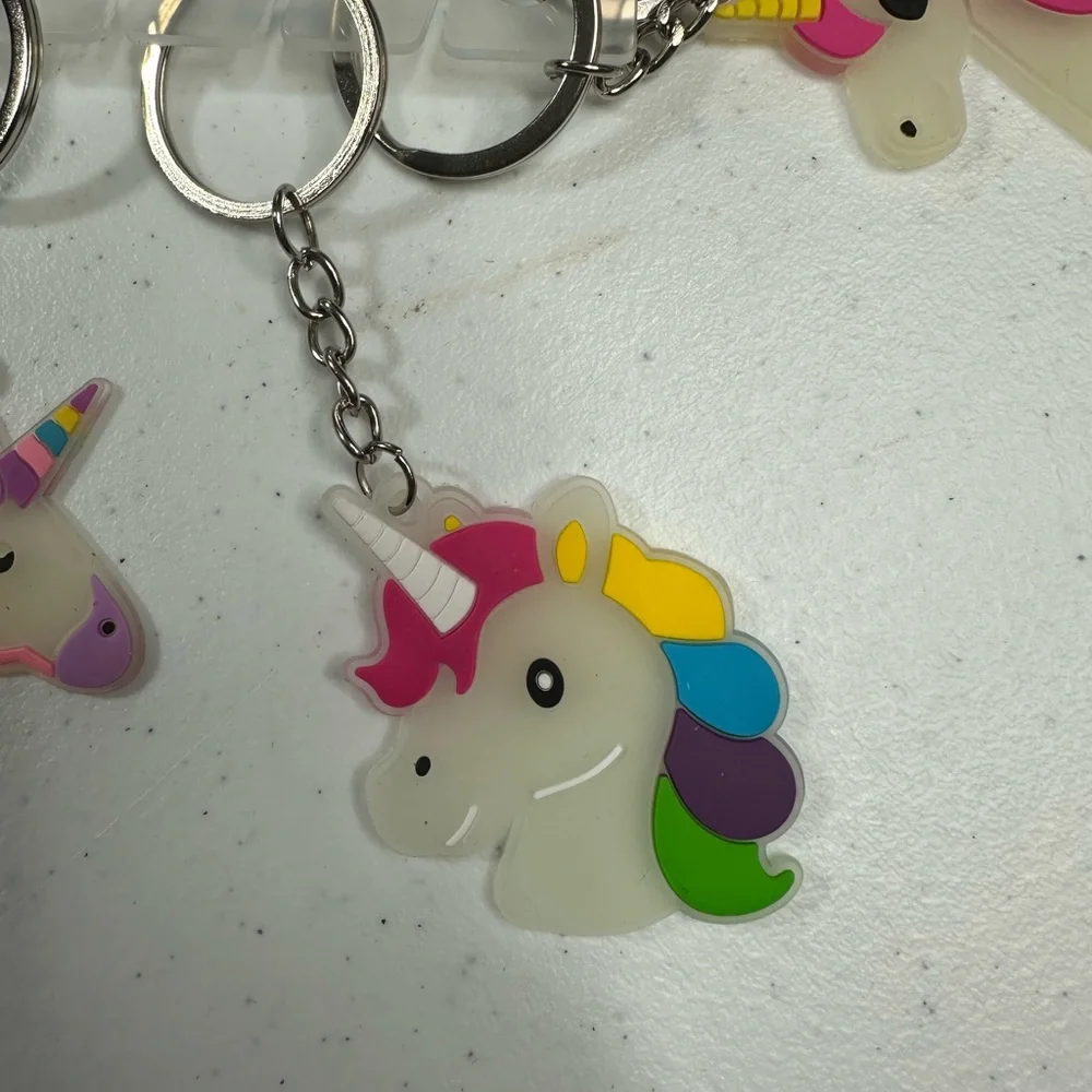10 pack Colorful Unicorn Keychains great for party favors or gifts